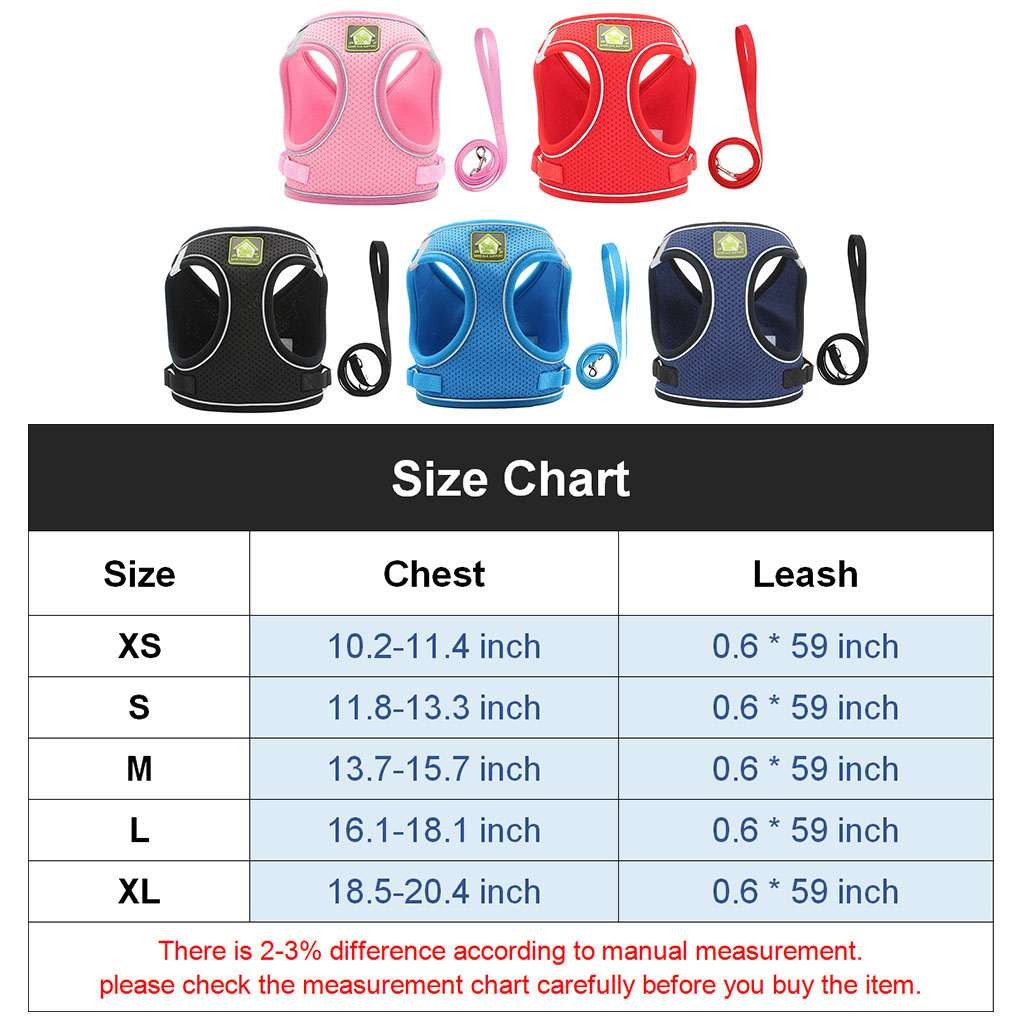 Adjustable Control No Pull Dog Pet Harness Vest Dogs Reflective XS S M Large XL