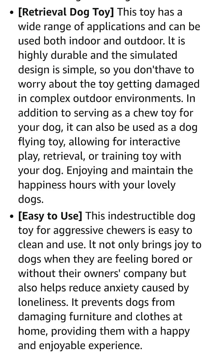 Hot Dog Sausage Squeaky Dog Toy, For Aggressive Chewers