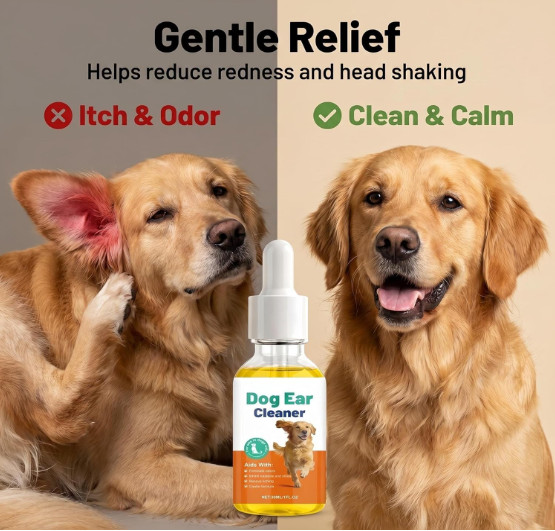 Pup Labs Ear Clear, Natural Dog Ear Cleaner and Infection Treatment for Dogs