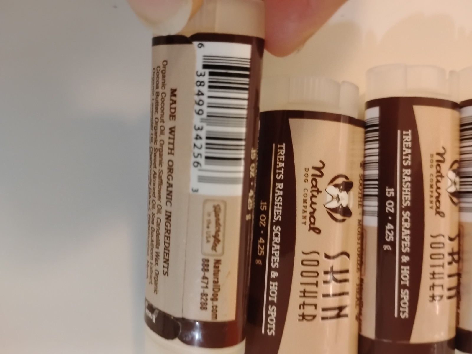 LOT of 7. Natural Dog Company Organic ingredients Skin Soother Healing Balm