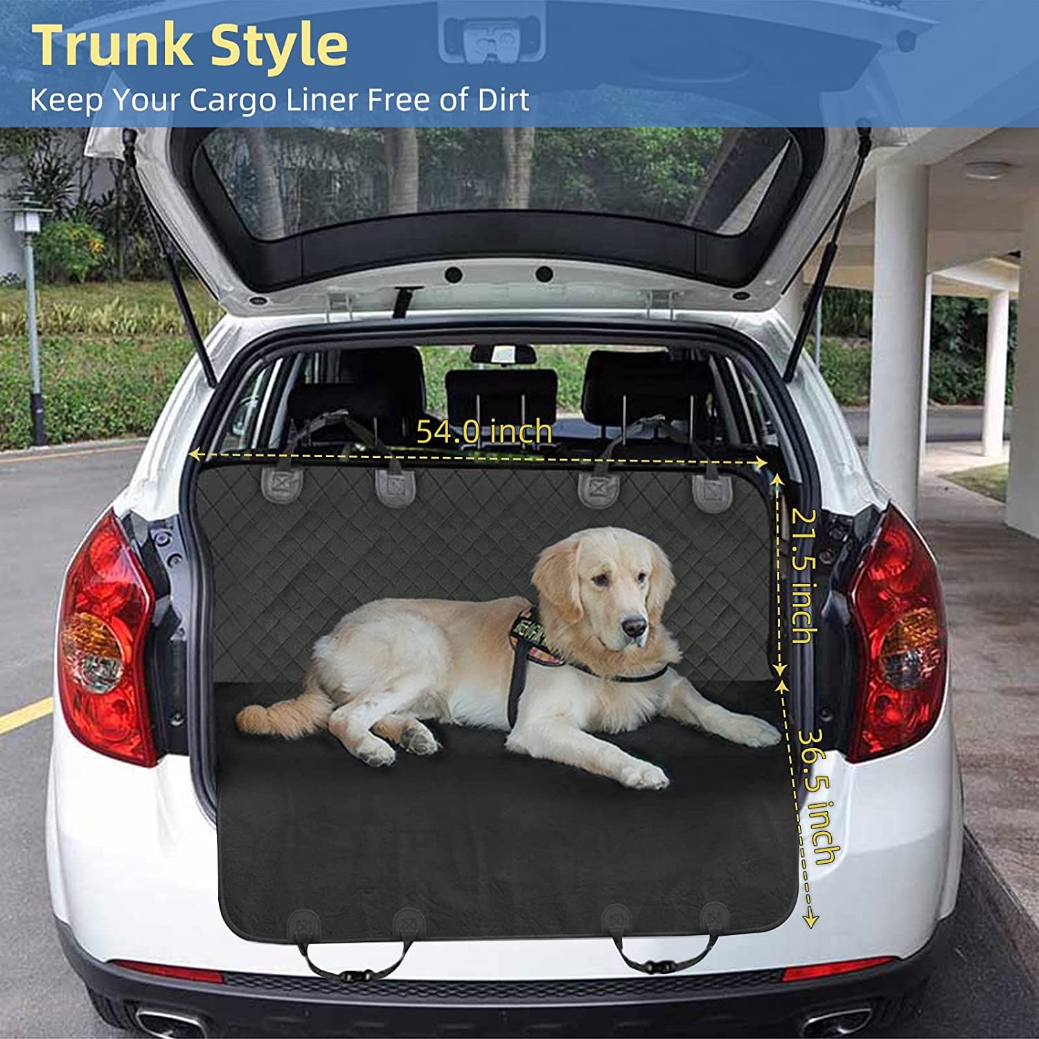 Dog Seat Cover Hammock Pet Seat Pad Back Car Truck w/Pet Seatbelt Waterproof