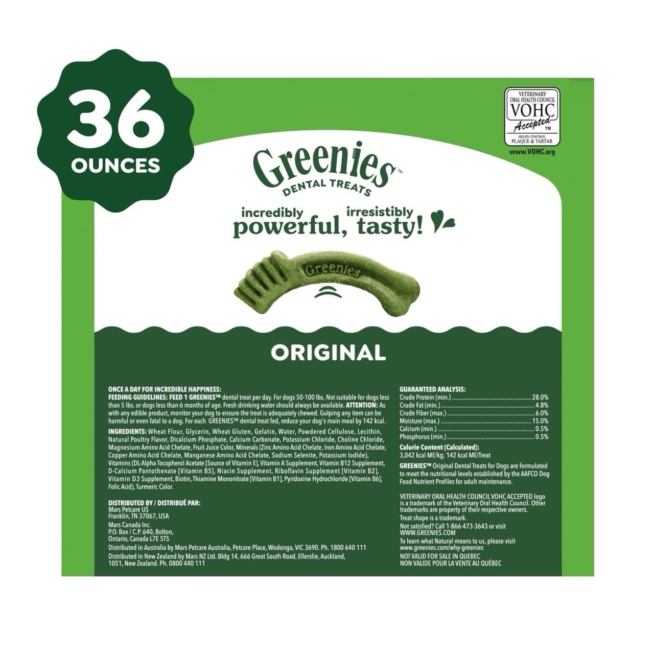 GREENIES Original LARGE Natural Dog Dental Care Chews ,36 oz. Pack (24 Treats)