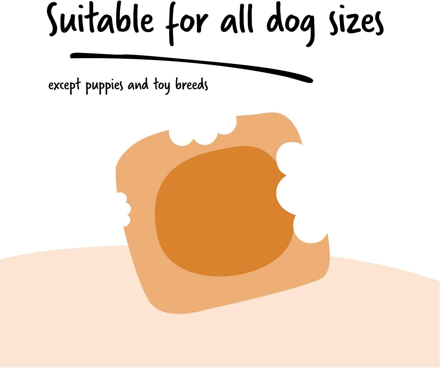 Peanut Butter Double Treat Bones: Long-Lasting Dog Treats Made in USA for Large