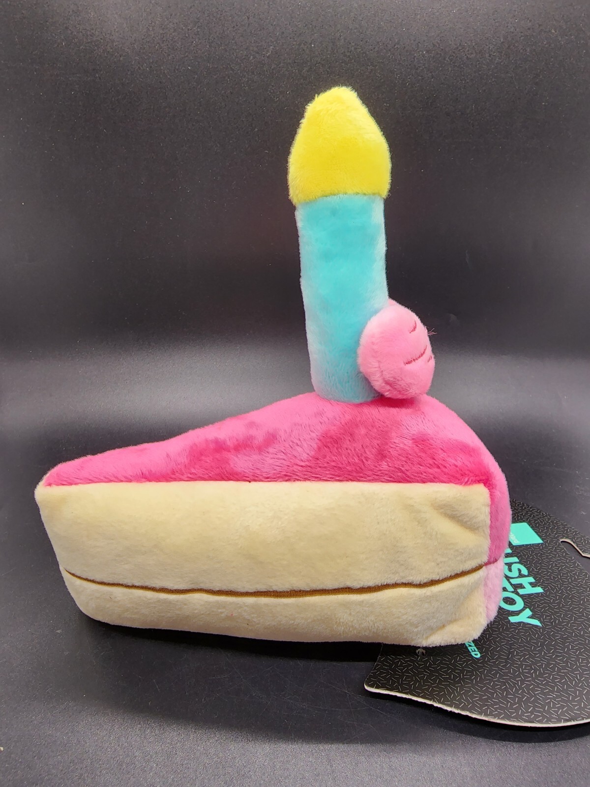 PINK BIRTHDAY CAKE DOG TOY SMALL PLUSH WITH SQUEAKER NON-TOXIC WASHABLE NWT 6″