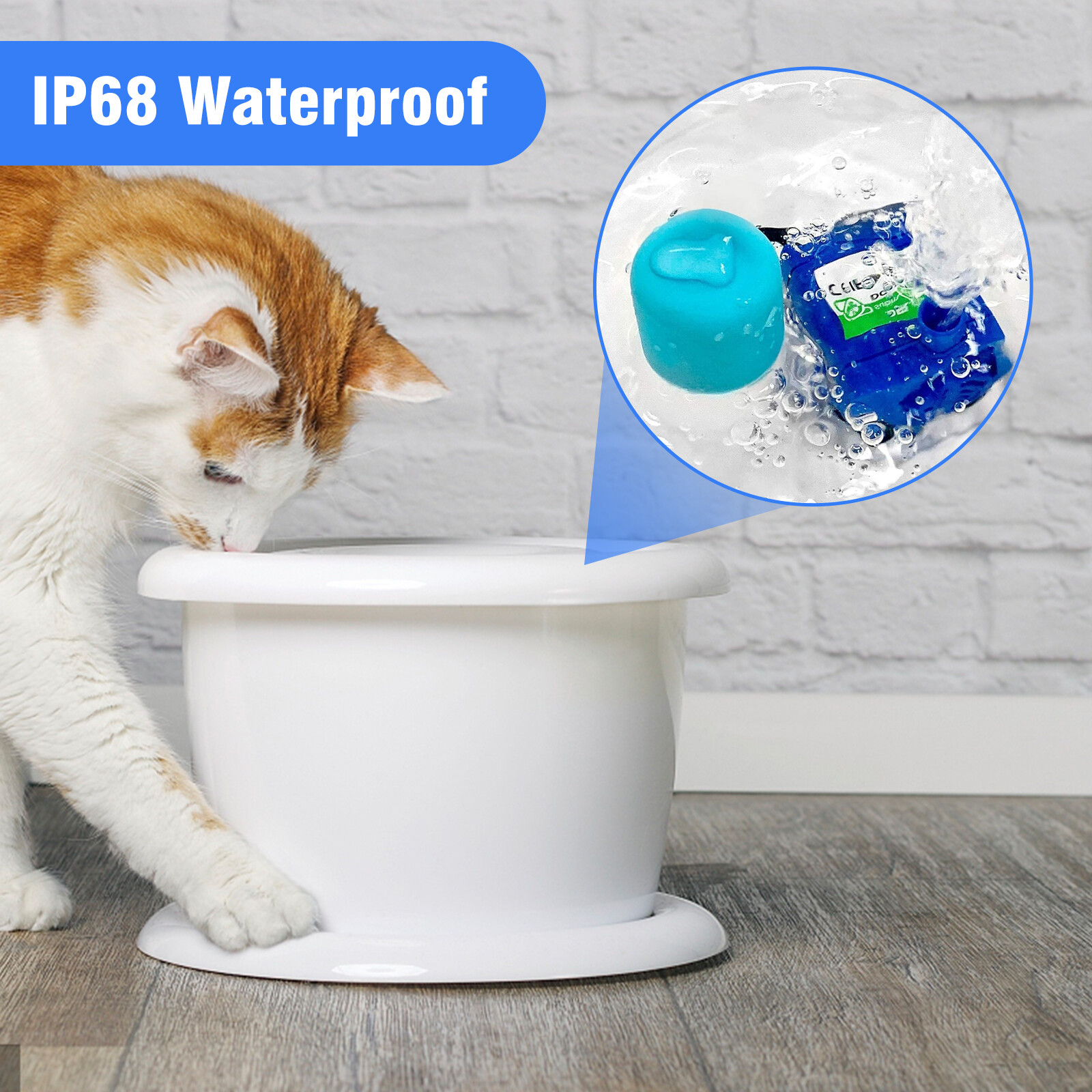 Electric LED Pet Drinking Water Fountain Pump USB Rechargeable Motor Replacement