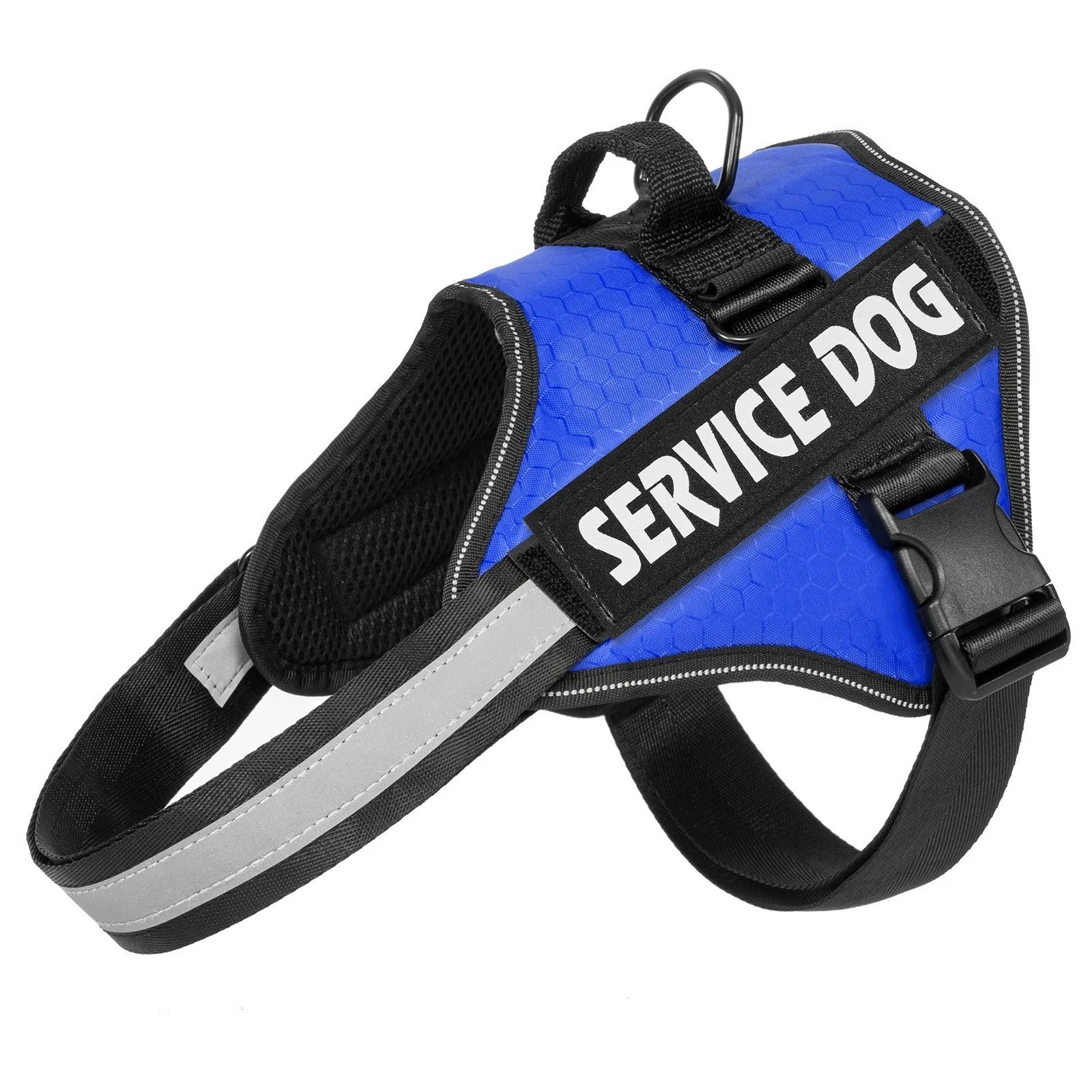 Reflective Service Dog Vest Harness, Woven Nylon with Adjustable Straps XS-XXL
