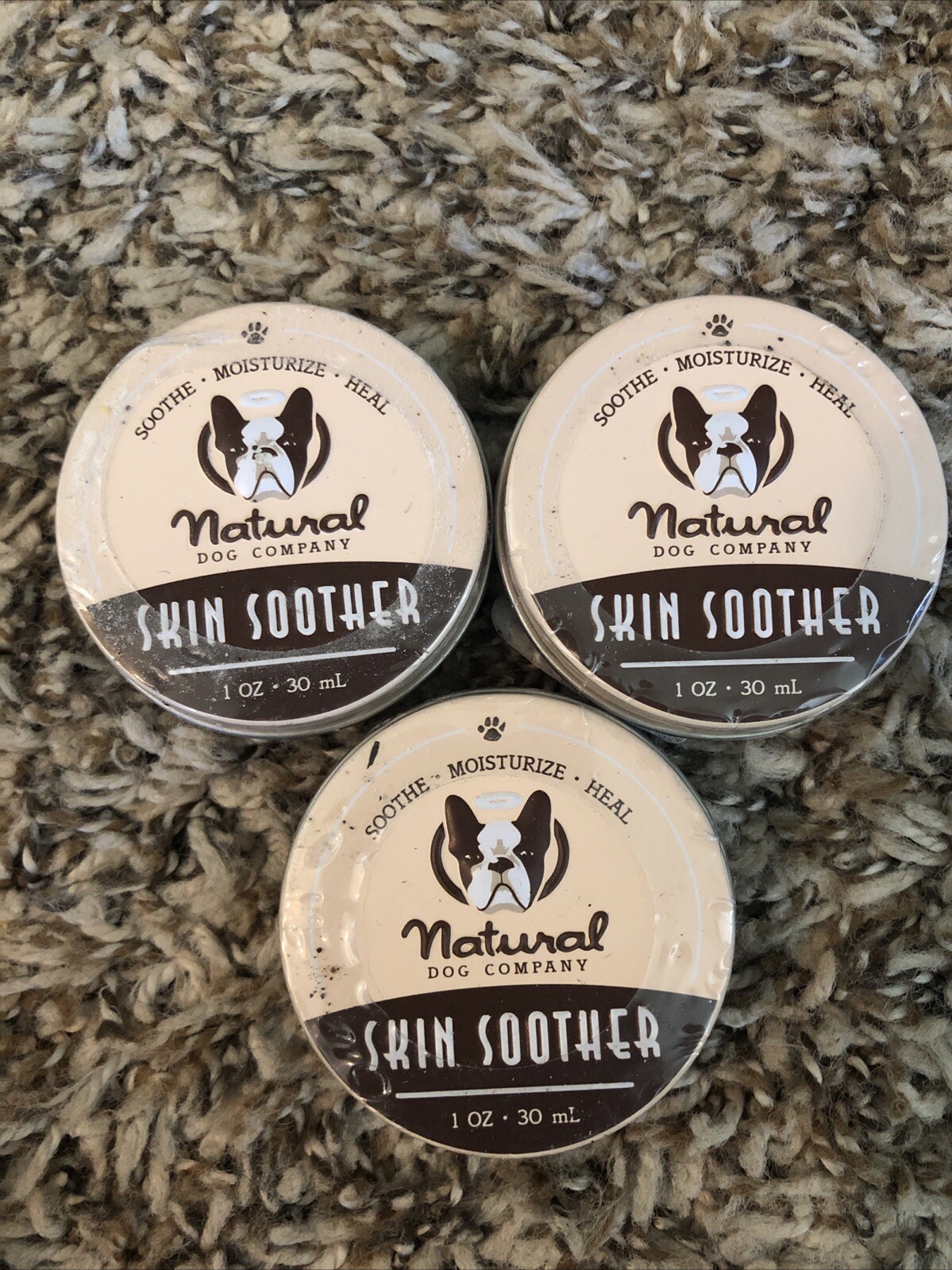 3 Pack of Natural Dog Company Skin Soother For Hot Spots Rashes Dry Skin 2oz