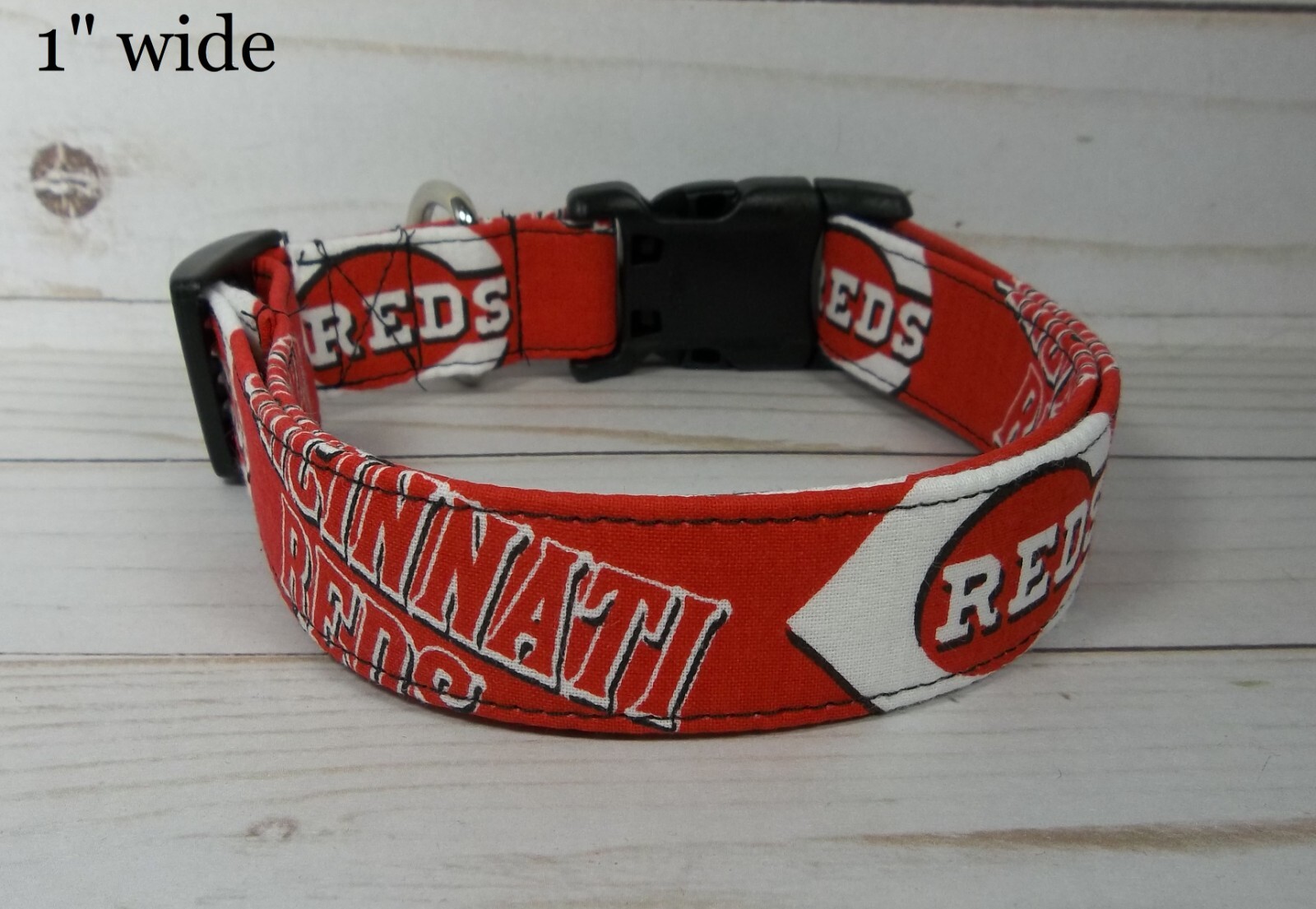 Cincinnati Reds MLB Terri’s Dog Collar handmade adjustable gameday fabric