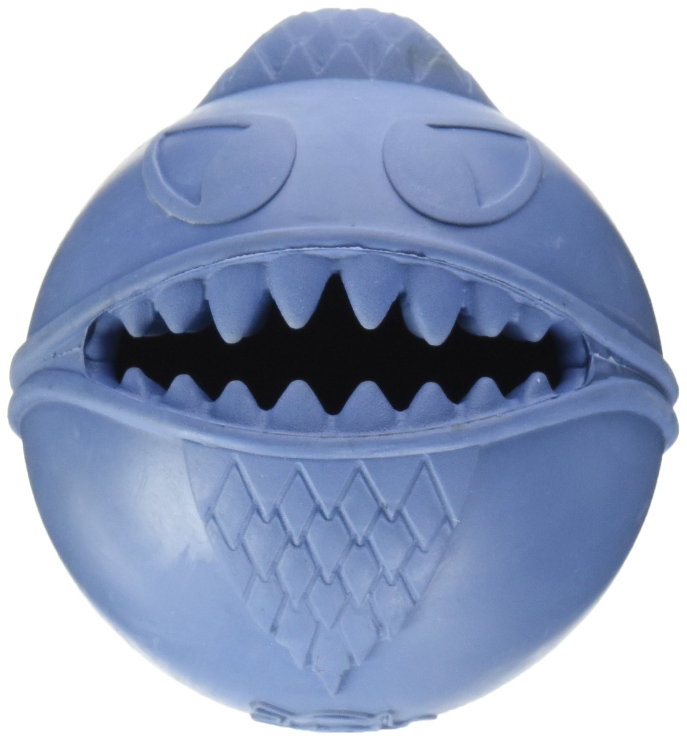 Jolly Pets Monster Ball 2.5 inch Blue Treat Hiding Rubber Toy for Small Dogs