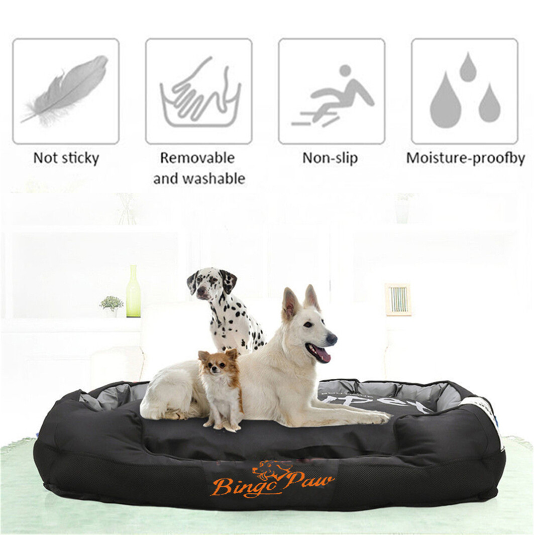 XXL Extra Large Jumbo Orthopedic Pet Dog Bed Dog Kennel Basket Pillow Waterproof