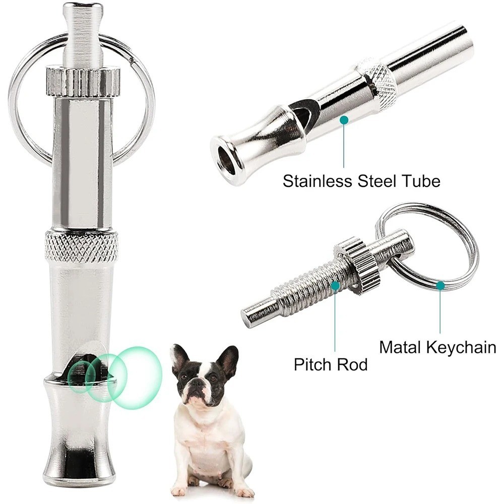 Dog Training Whistle Ultrasonic Adjustable High Pitch Call Recall Stop Barking