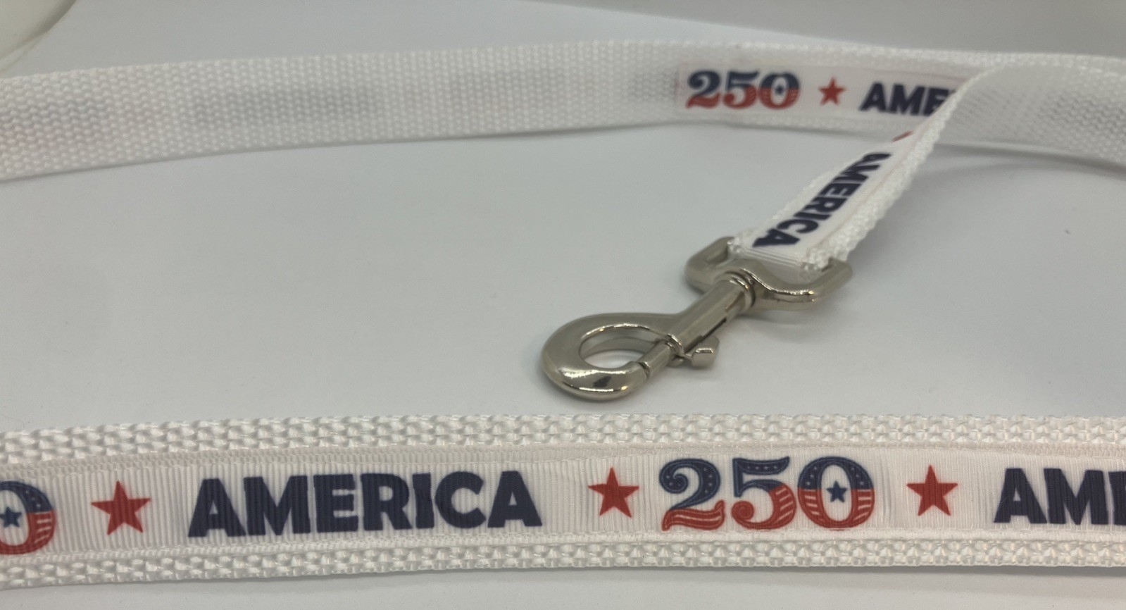 Dog Leaches/Leads Patriotic 250 America Red White Blue On White Handmade Sturdy