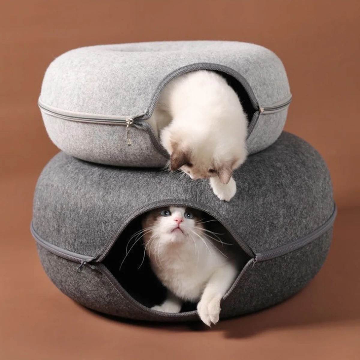 Cat Cave EXTRA LARGE Cat Tunnel Bed Indoor Cats,Cat Donut