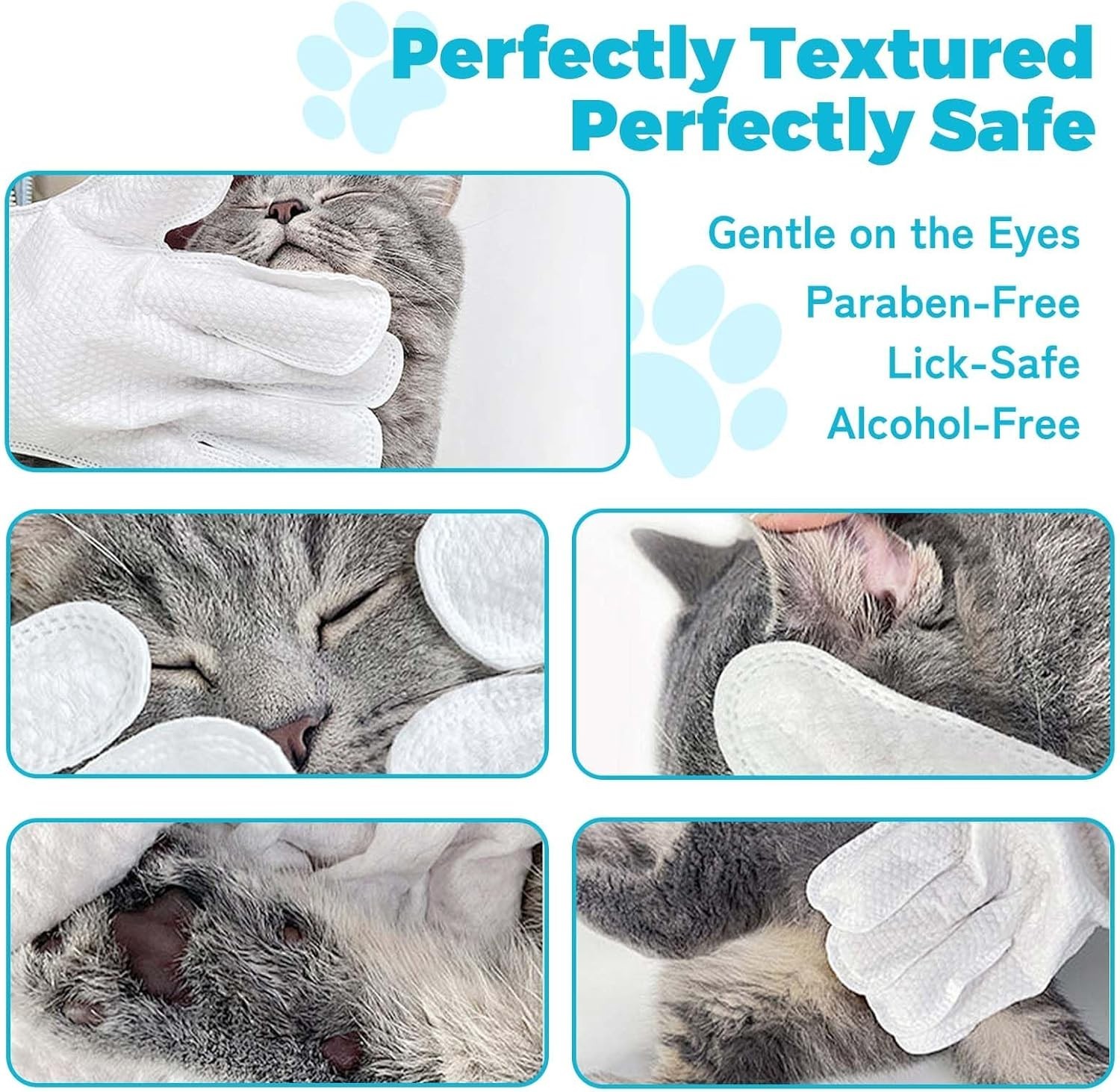 3pack/18pcs Pet Cleaning Gloves No-Rinse Grooming Mitts for Dogs and Cats