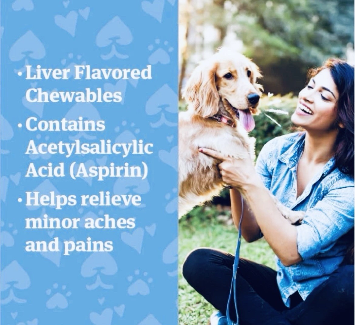 PetArmor Aspirin Hip & Joint Pain Relief Chewable Tablet S-M Dogs 75ct 2 Pk