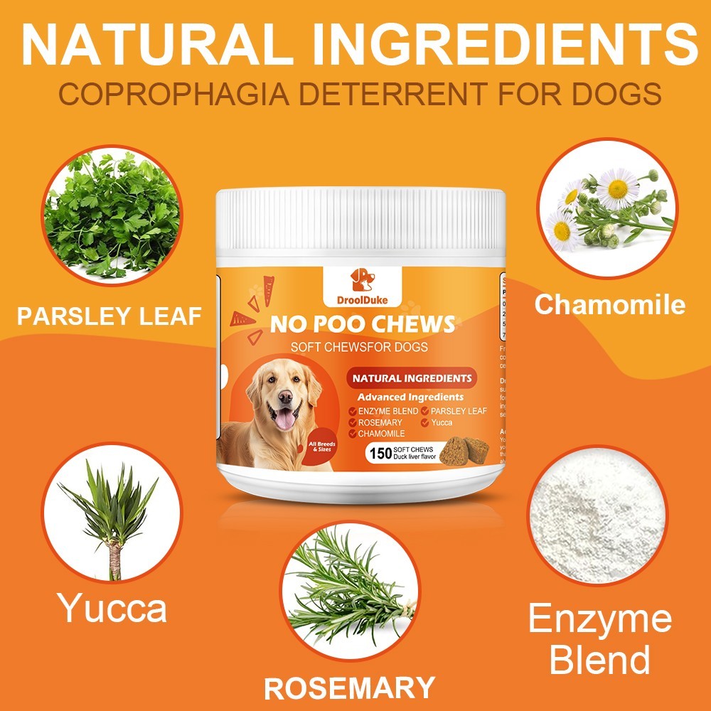 Stop Eating Poop, Digestive Enzymes & Breath Aid Support Supplement For Dogs