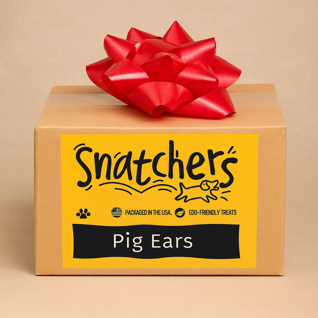 Jumbo All-Natural Pig Ear Dog Chews, Healthy Long-Lasting Pork Treat
