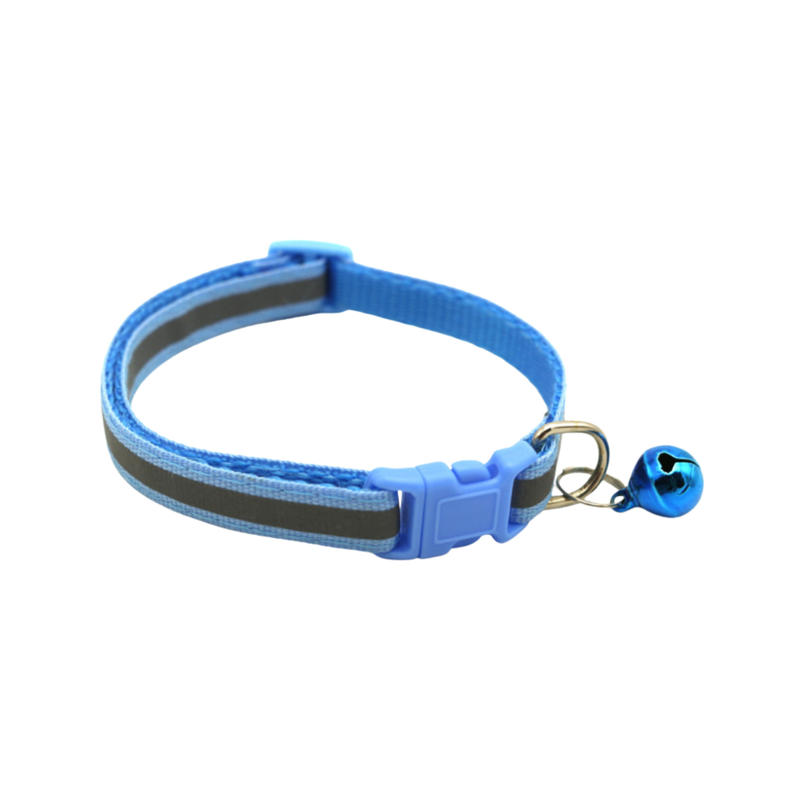 Reflective Dog Collar Adjustable Nylon Pet Cat Puppy Collar Safety Bell