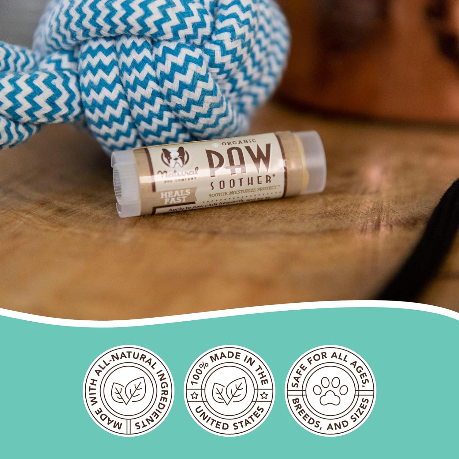 Organic Paw Soother Balm Travel Stick for Dogs