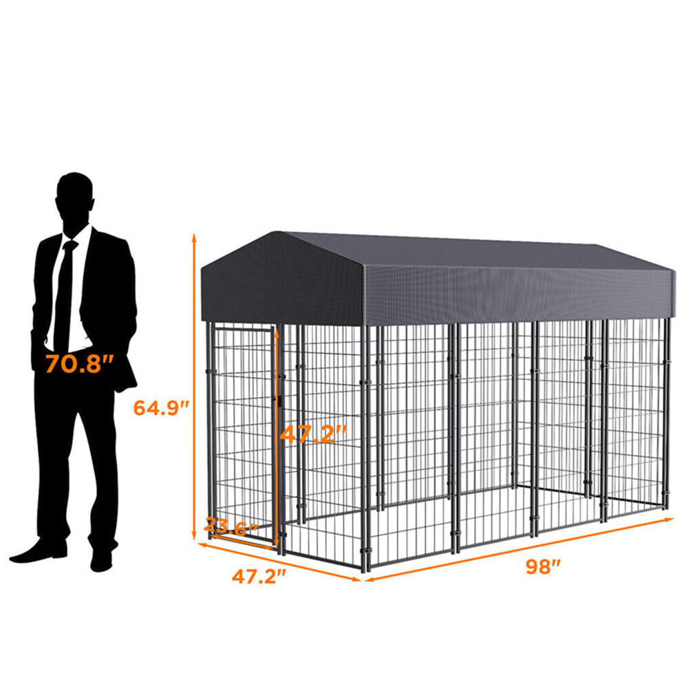 Jumbo Outdoor Dog Kennel Heavy Duty Pet Playpen Pre-galvanized Animal Cage Fence