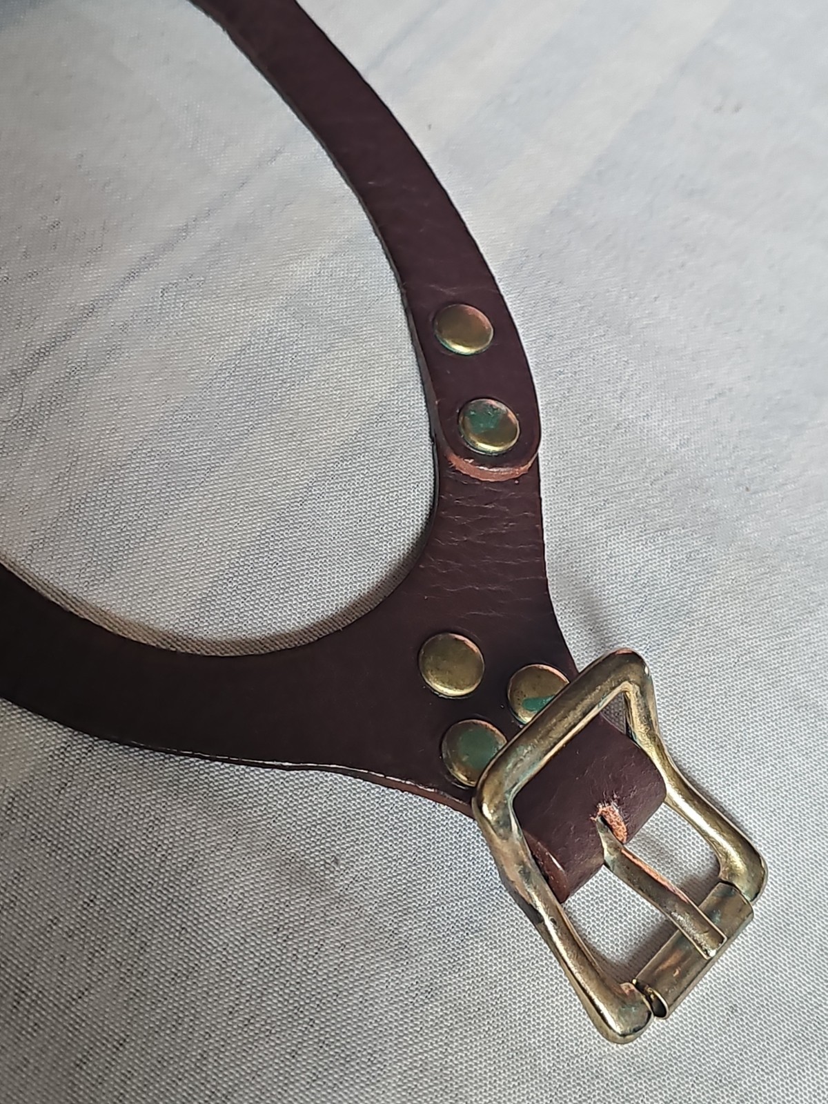 Handmade Belts Smooth Leather brown Step-in Dog Harness Size M Free Free shippin