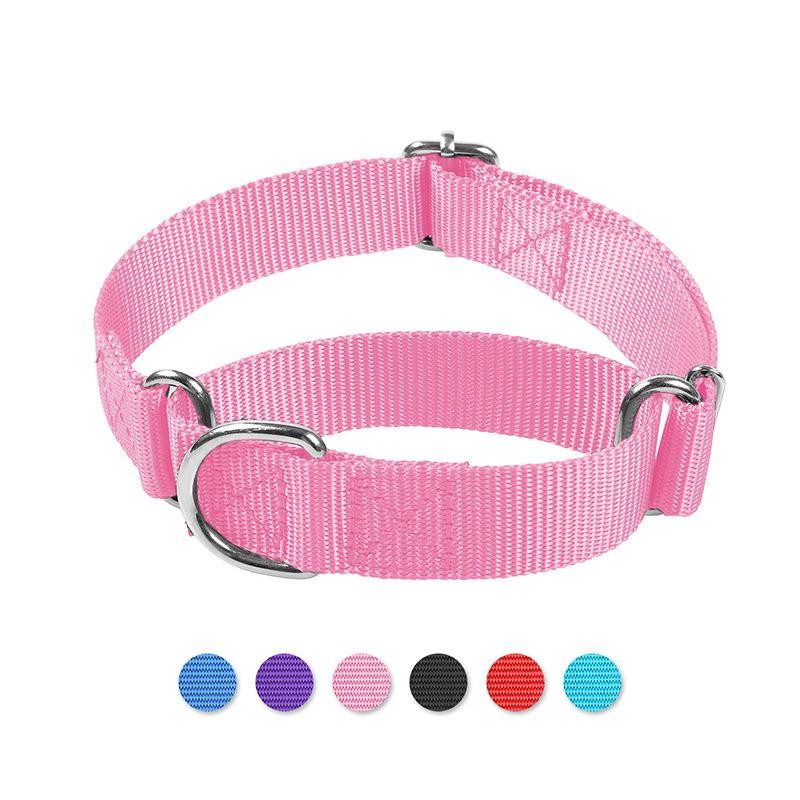 Adjustable Martingale Dog Collar Heavy Duty Nylon Safety Training Design