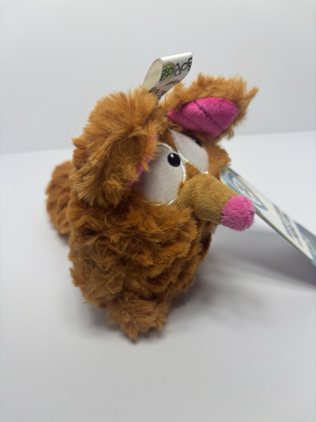 goDog PlayClean Squeaky Plush Dog Toy with Odor-Eliminating Essential 6” Mouse