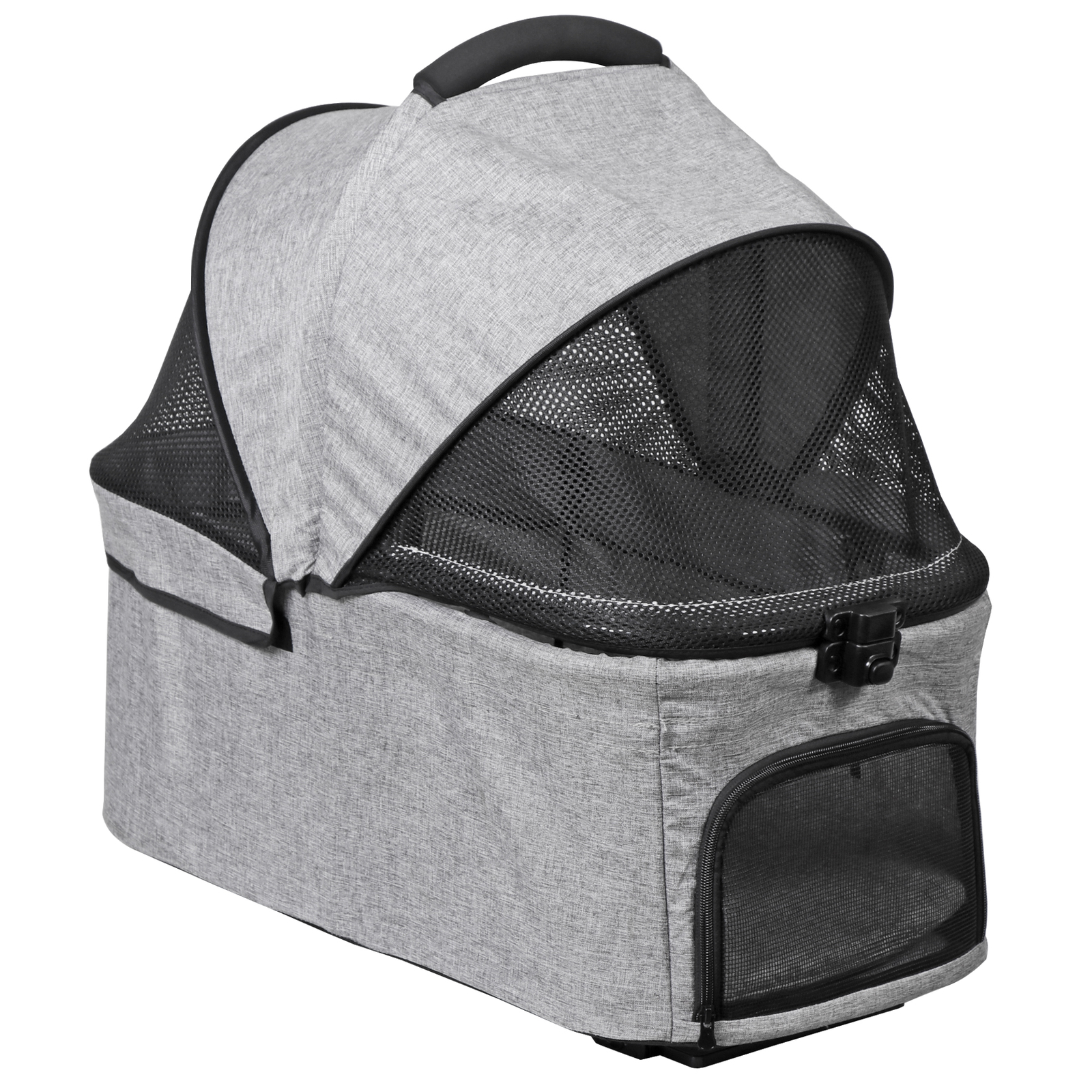 3 in 1 Folding Dog Stroller Pet Stroller for Medium Dog w/Removable Carrier Gray