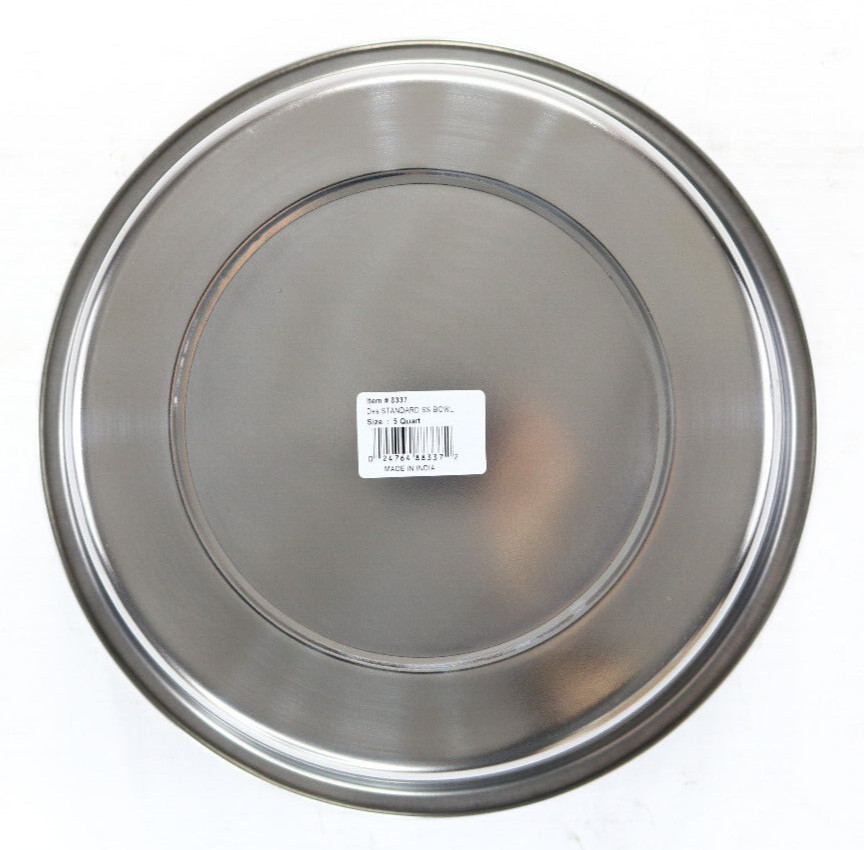 dog pet bowl 5 quart XXL stainless steel 8337 omnipet standard round 11″ x 4″ SS