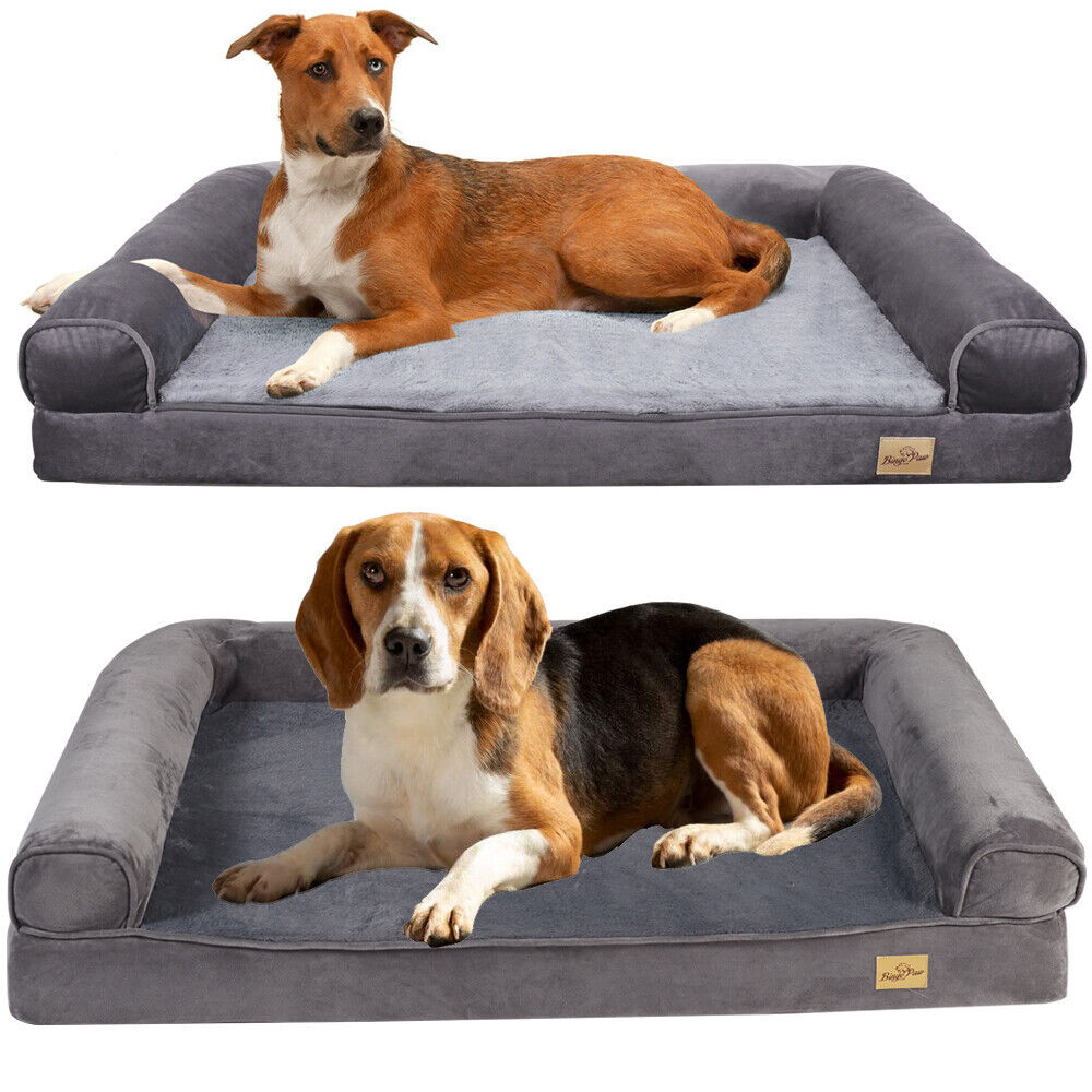 Jumbo XXXL Calming Dog Bed Orthopaedic Sofa Waterproof Washable Cover Plush Mat