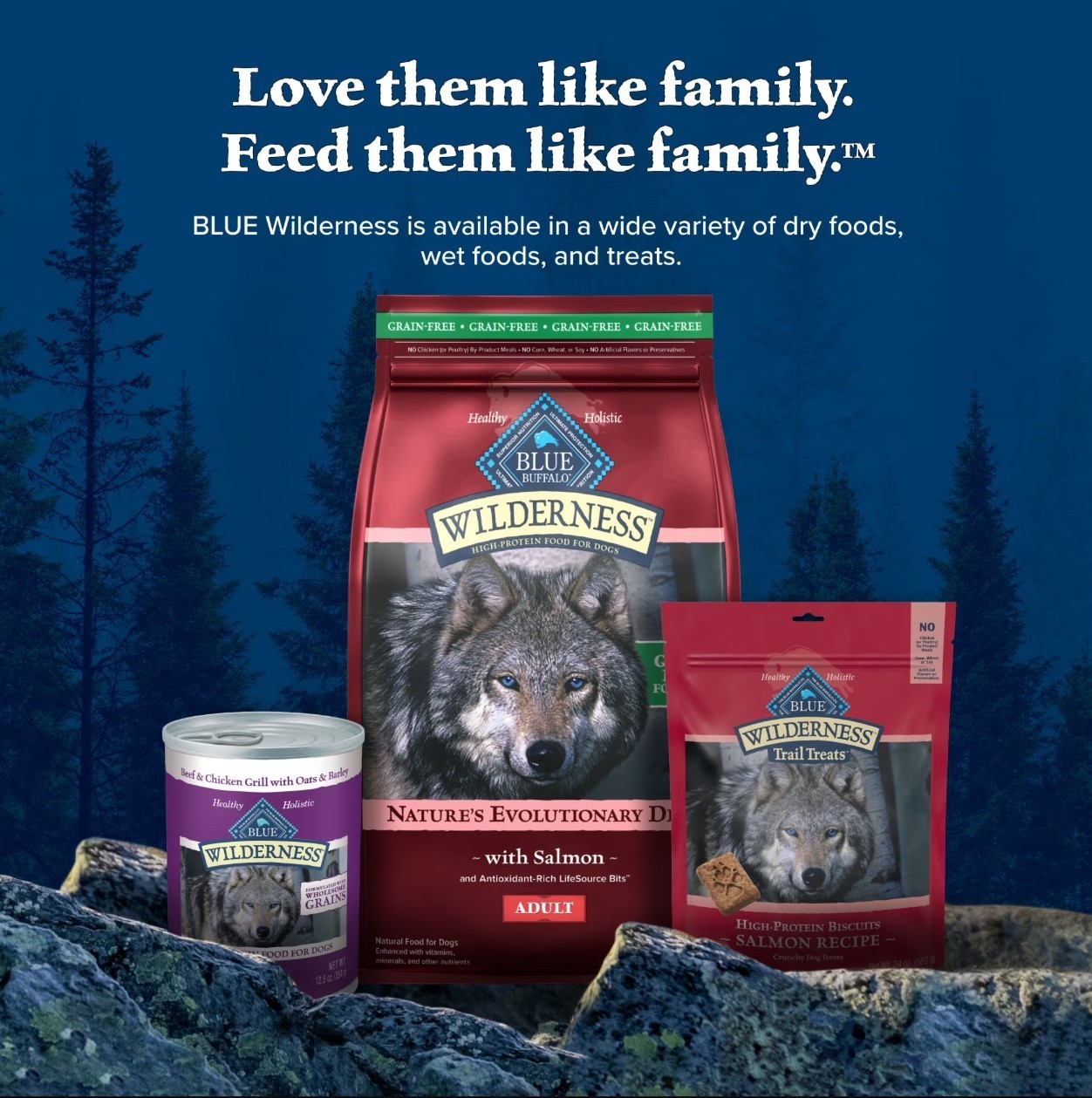 Blue Buffalo Wilderness Adult High-Protein Dry Dog Food Salmon Recipe, 13-lb Bag