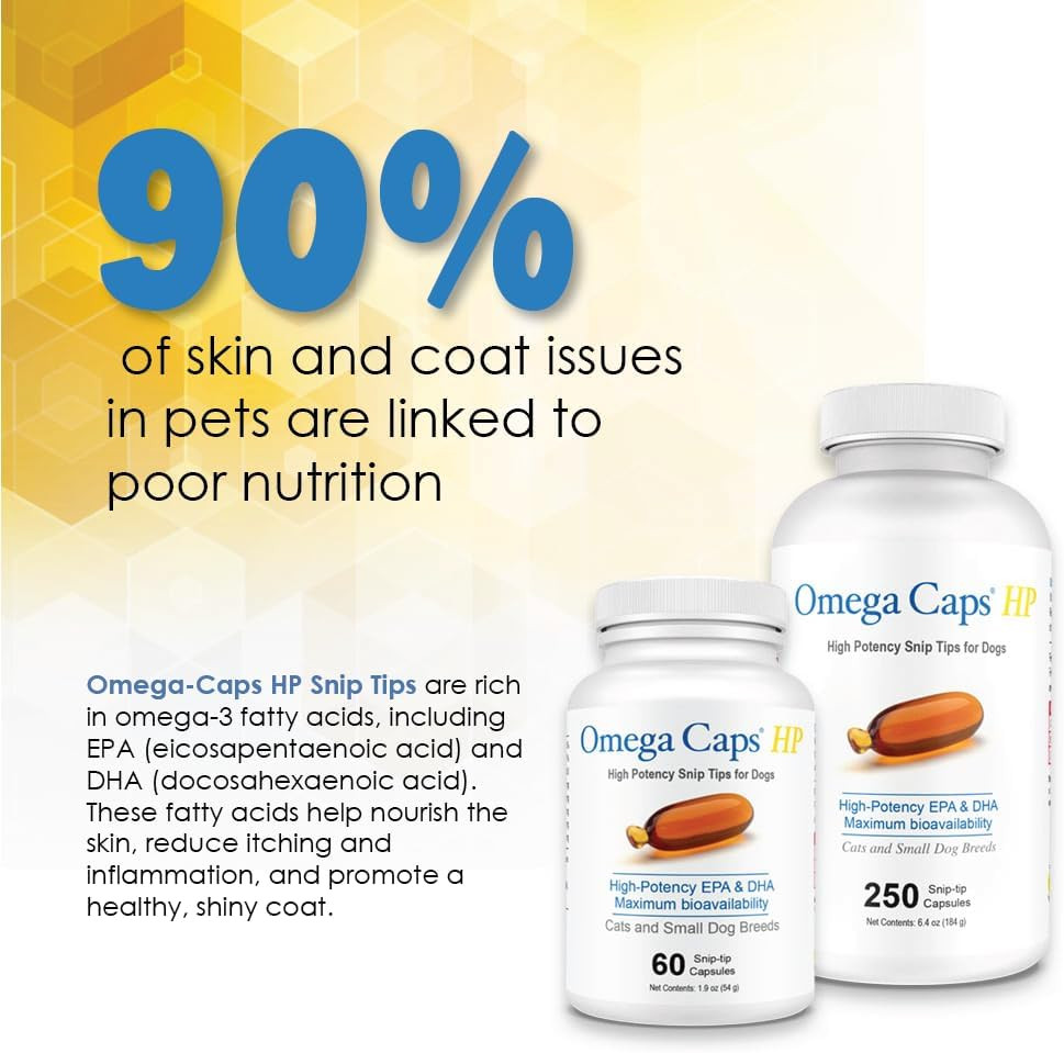 Omega Caps HP Snip Tips for Medium and Large Dogs High Potency EPA and DHA Maxim