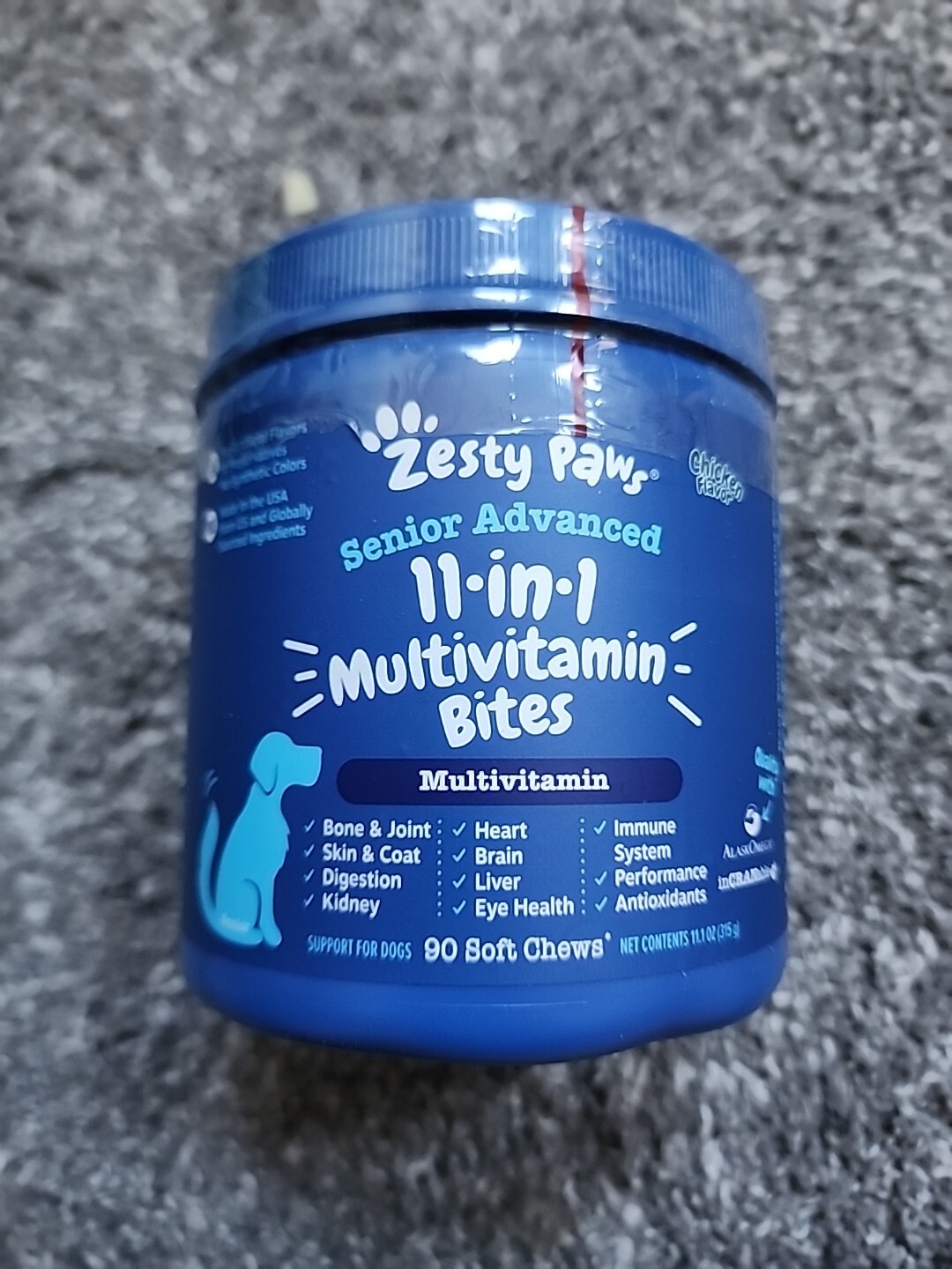 Zesty Paws Senior Advanced 11 in 1 Multivitamin Bites for Dogs – 90ct