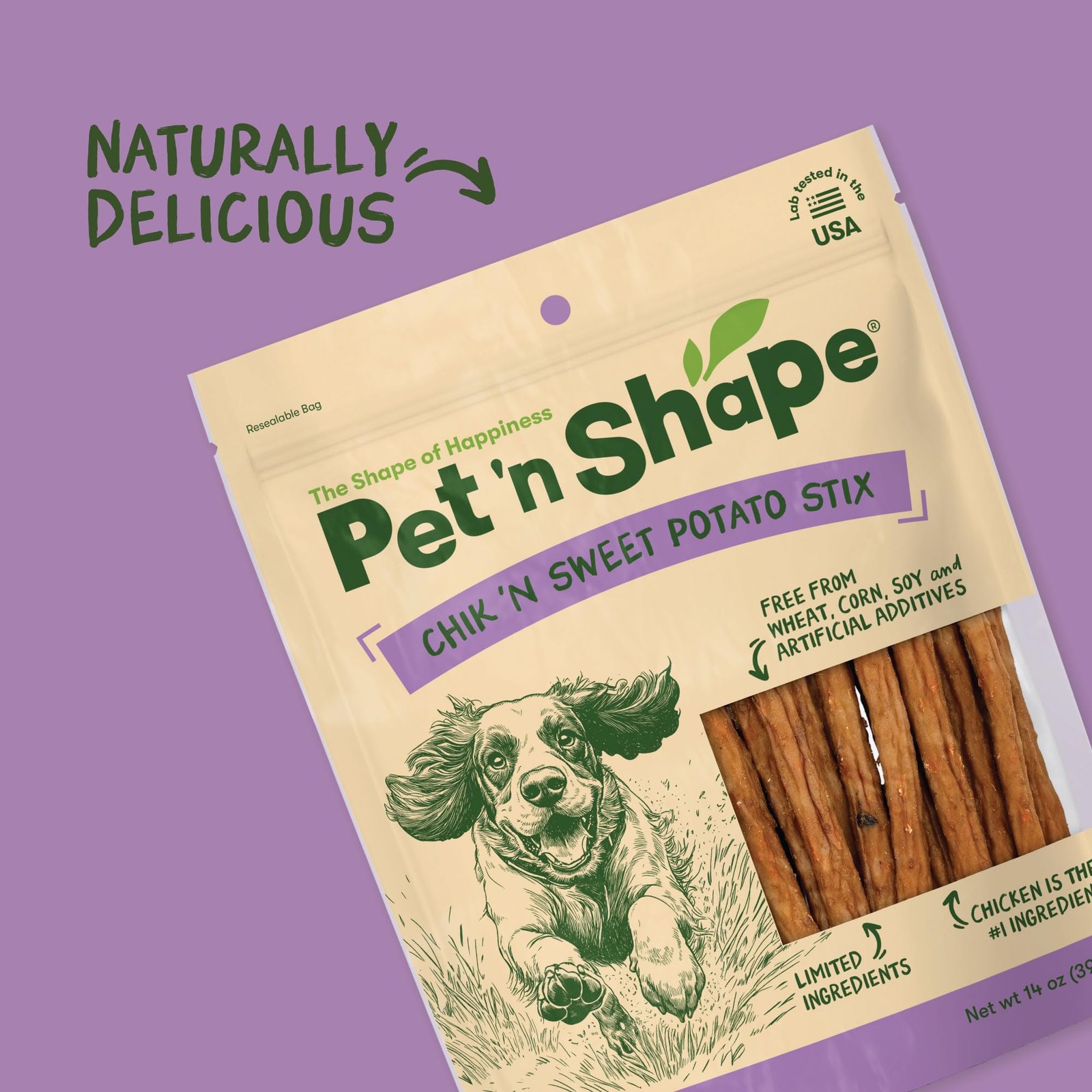 Chik ‘n Sweet Potato Stix Dog Treats – Made and Sourced in the USA – 14 Ounce