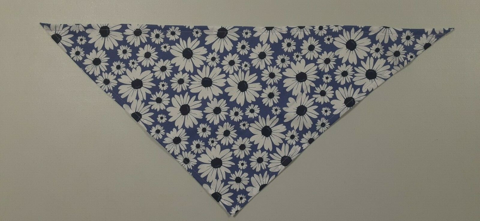 Dog Bandana/Scarf, Tie On, Blue Violet, White Daisies XS,S,M, L