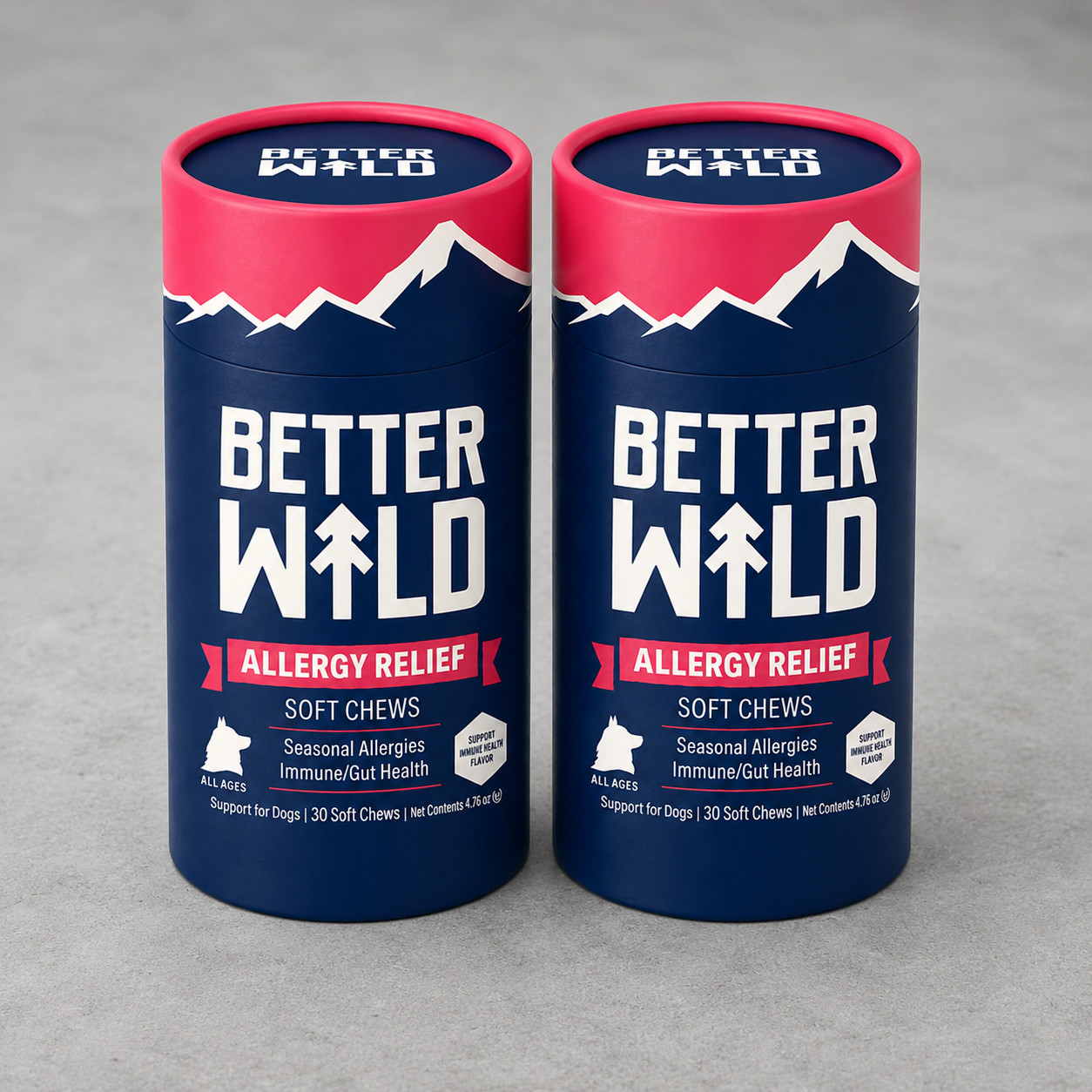 Better Wild Dog Allergy Relief Soft Chews Itching Scratching 2 Pack 60 Chews