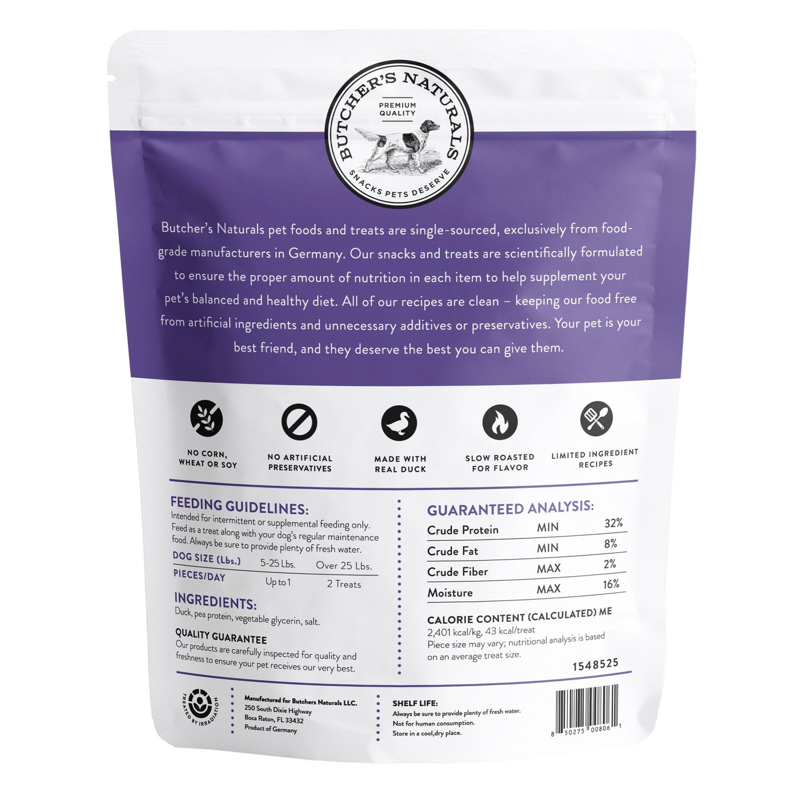 Butchers Naturals Duck Jerky Dog Treats, 40 oz