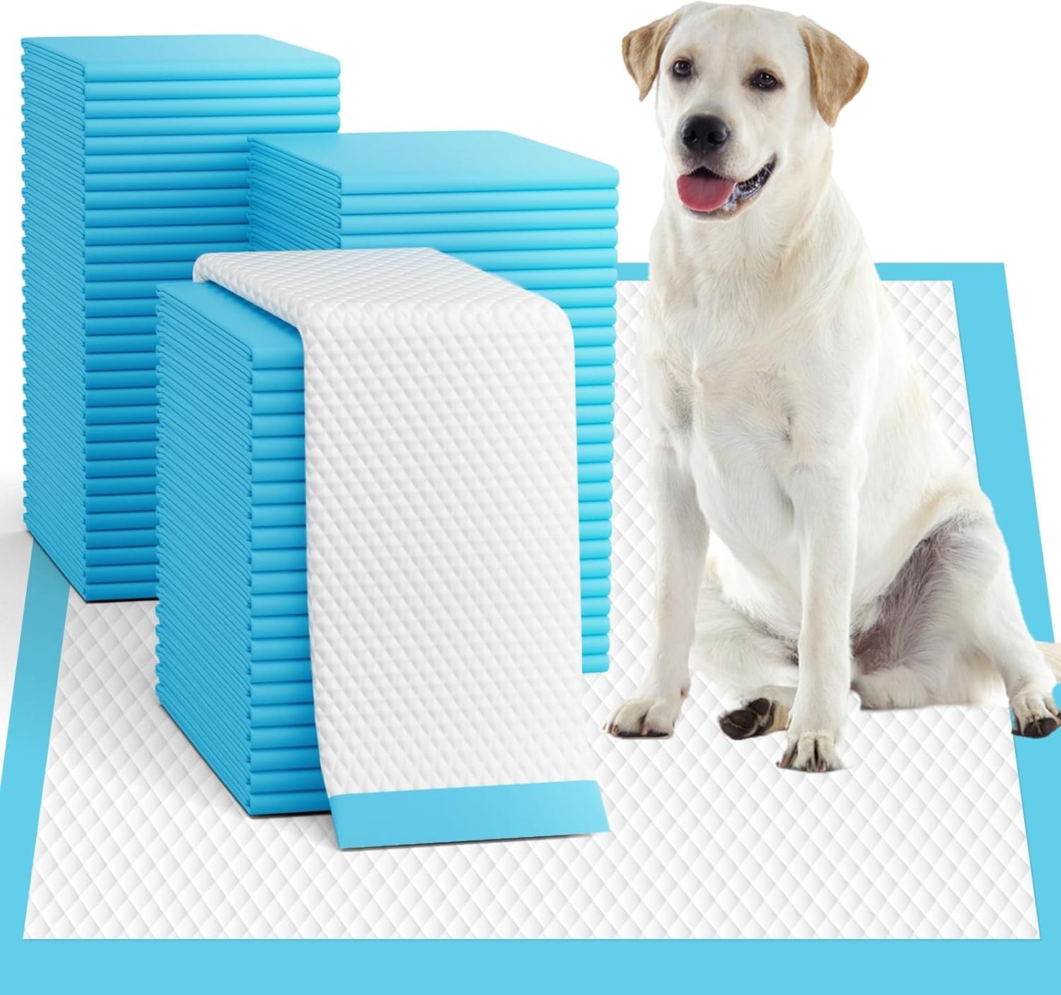 Puppy Pads 100/200 Pack, 23.6″x23.6″ Extra Large Dog Pee Pads Super Absorbent