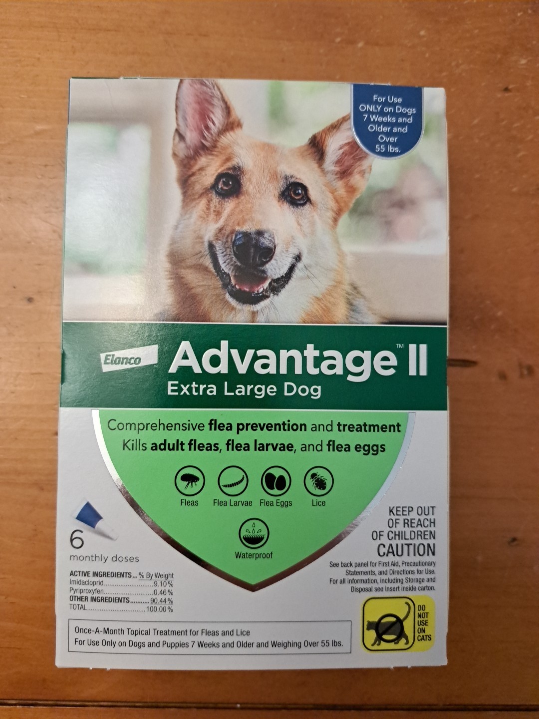 Advantage II for Extra Large Dogs over 55 Lbs – 6 Pack – TOPICAL FLEA TREATMENT