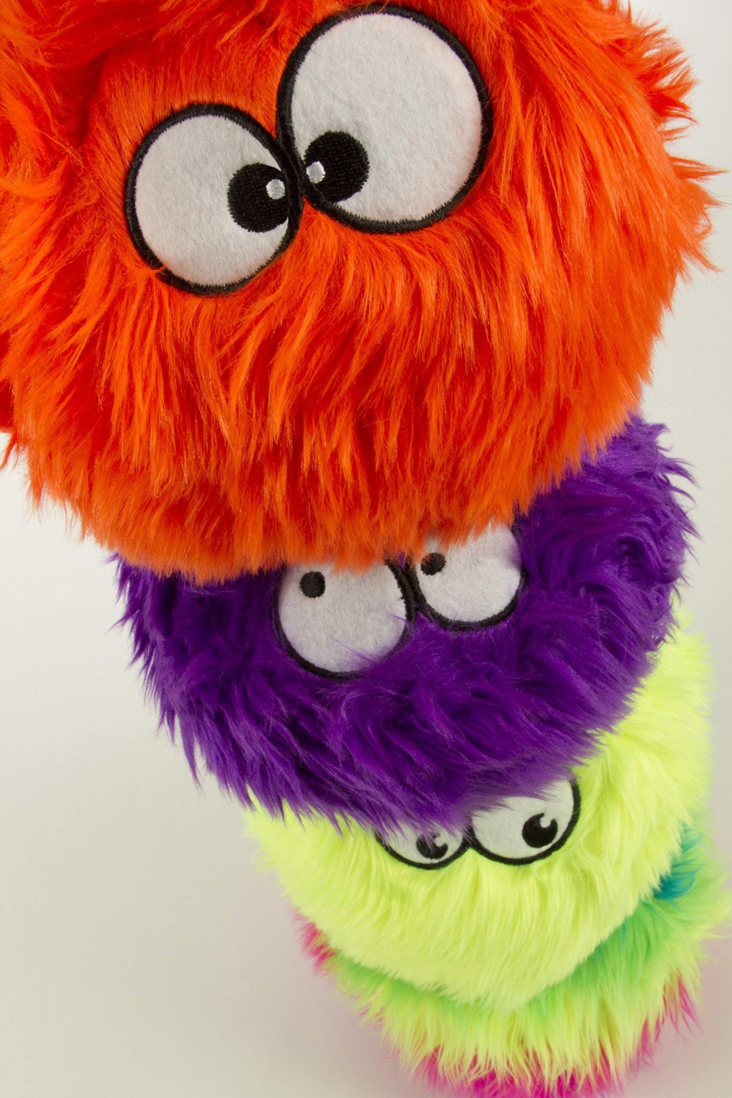 goDog Furballz Rainbow Plush Dog Toy with Chew Guard Technology, Large, Rainbow