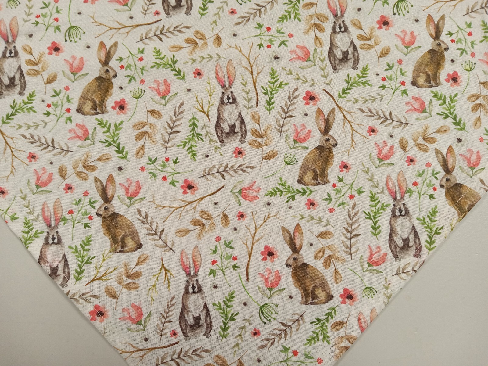 Dog Bandana/Scarf, Tie On, Easter, Rabbits, Spring, XS, S, M, L, XL