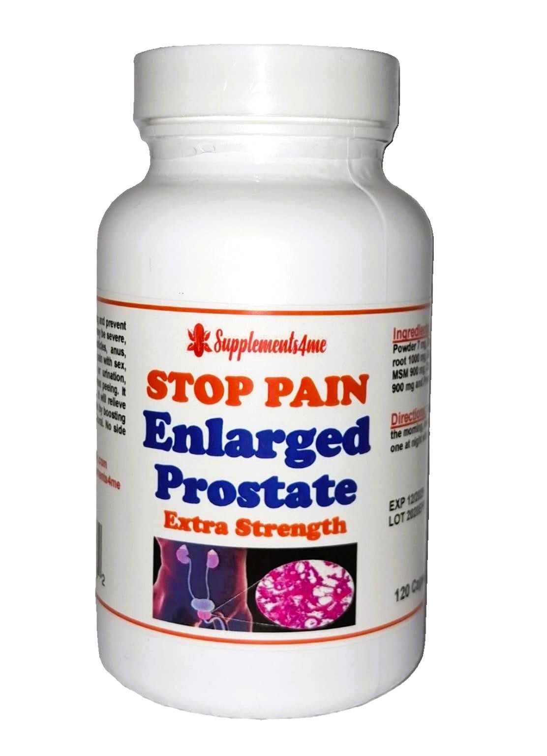 100% STRONG HERBS FOR ENLARGED BPH PAIN PROSTATE IN MEN – 120 CAPS – MADE IN USA