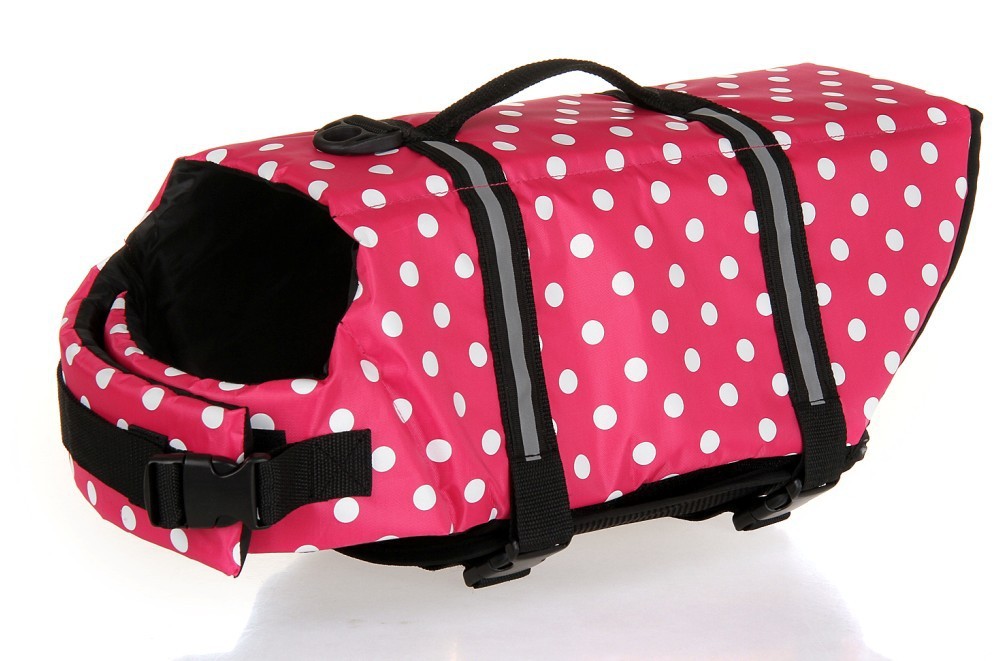 Pet Dog Life Jacket Safety Vest Pull Handle, Waterproof Flotation for Swimming