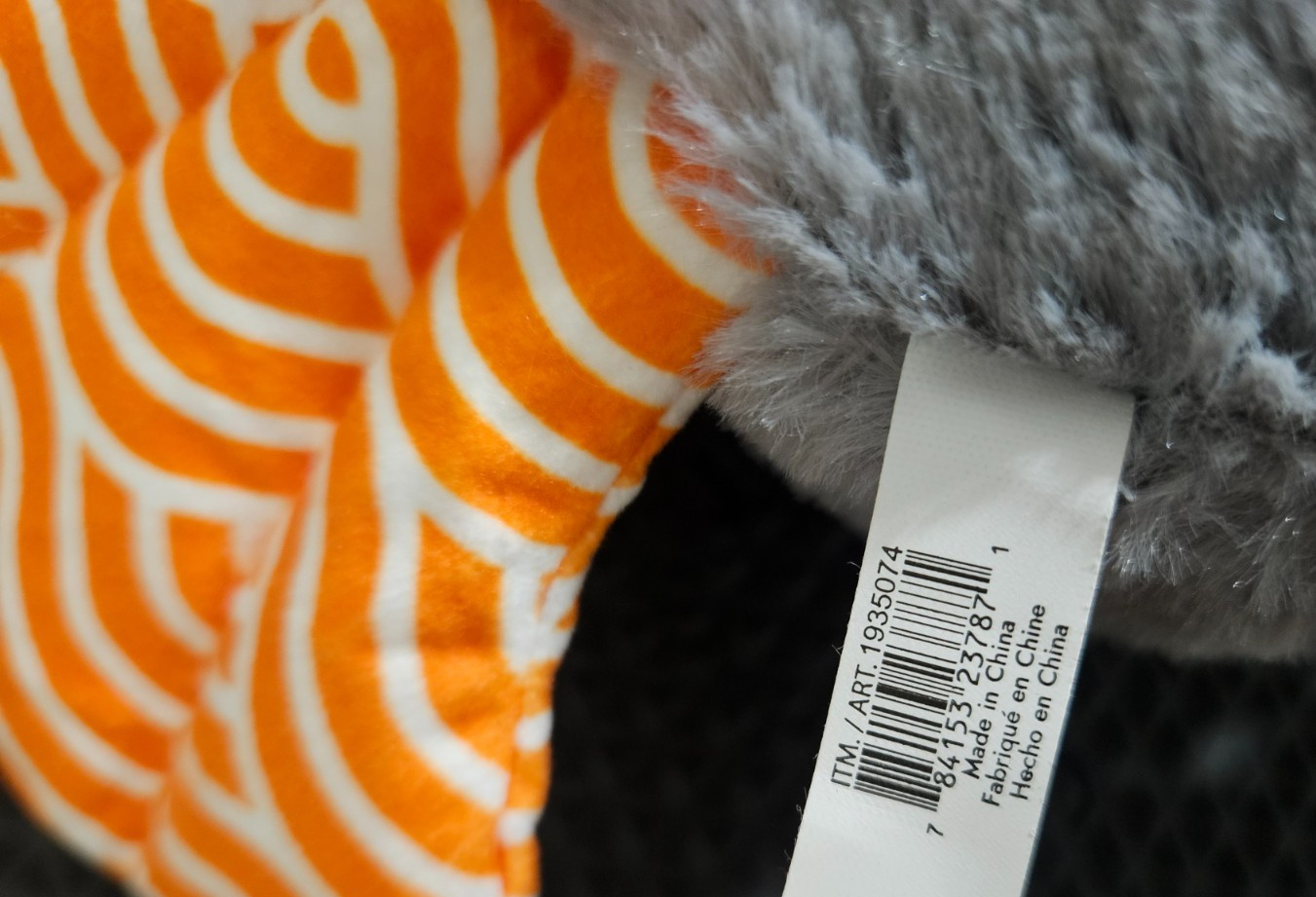 KONG Comfort Duck Goose Jumbo Gray Plush Squeaky Crinkly Toss Shake Dog Toy 18″