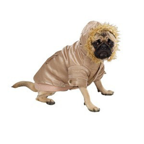 ZACK & ZOEY Dog Clothes Tahoe Hooded Bomber Ski Jacket Gold XXS TEACUP