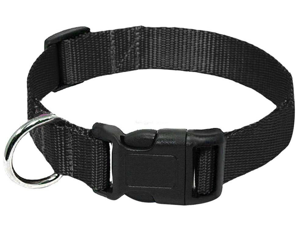 Nylon Dog Collar Heavy Duty Clip Buckle Martingale Pet Collar Adjustable L XL
