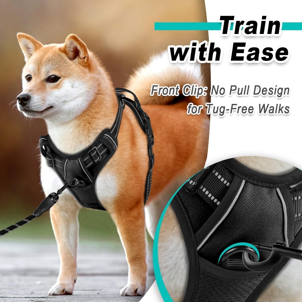 BARKBAY Dog Harness No Pull for Small Dogs – Adjustable, Reflective, Xtra Small