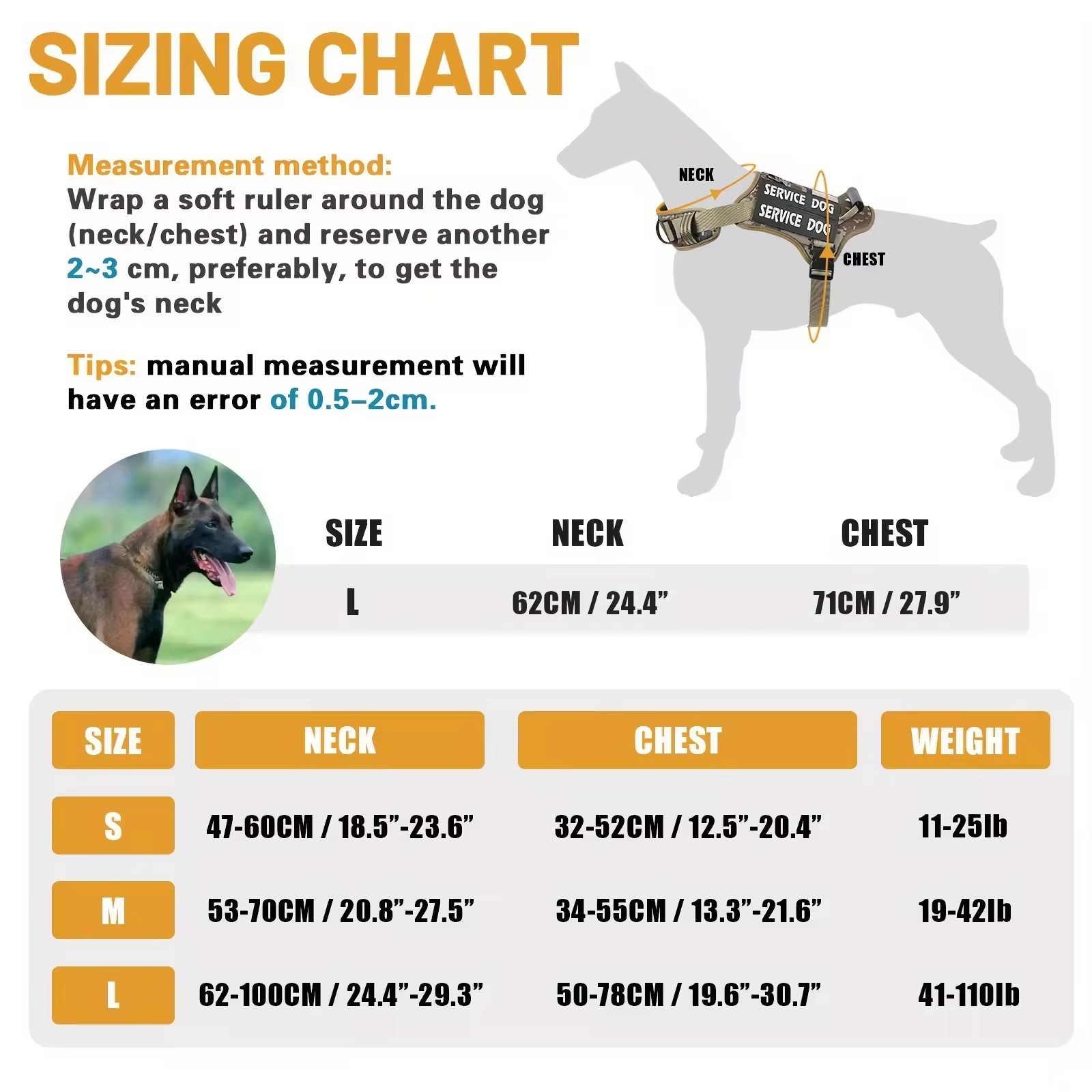 Tactical Service Dog Harness No-Pull Reflective Military Vest With Handle Black
