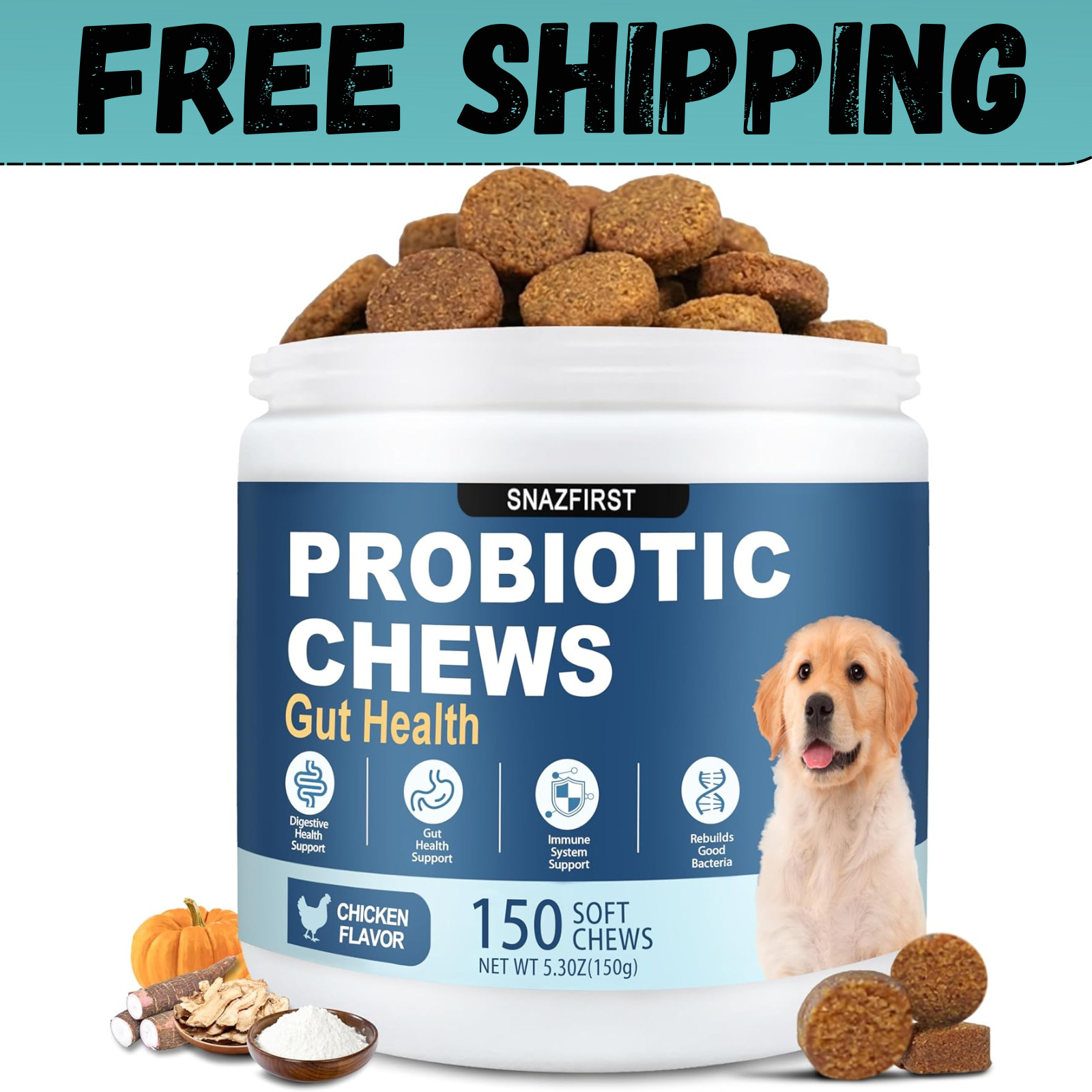 Probiotics for Dogs, Dog Probiotics Chews for Digestive Health & Gut Health, …