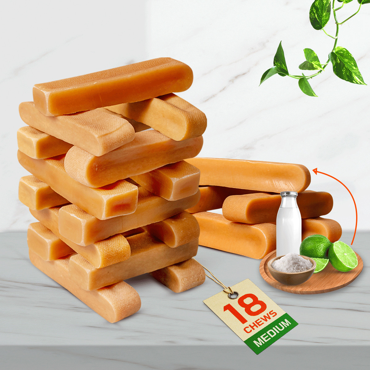 3lbs yak chews bulk, long-lasting natural cheese dog chews, dog dental treats
